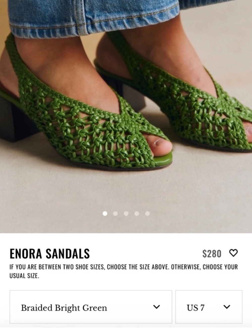 Sézane Anora Sandals Size 7 NWT